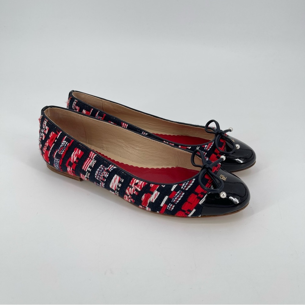 Carolina Herrera tweed ballet flats size 38